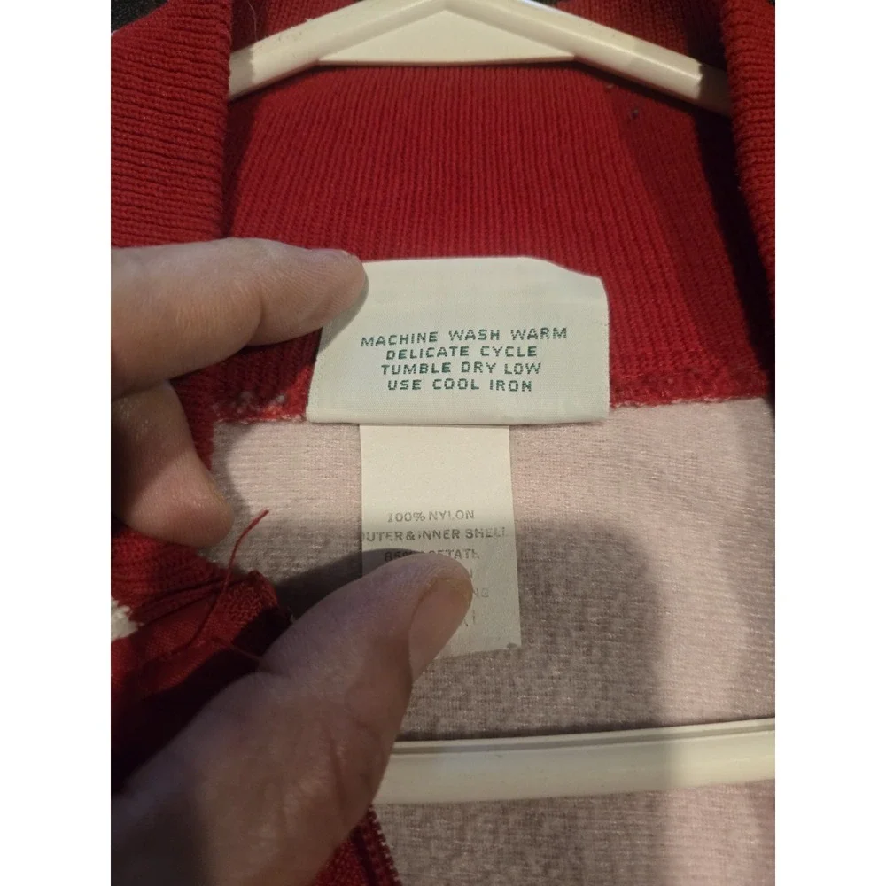 Vintage St Mary's Baseball Satin Jacket USA Made Otterwear Harvard Clothing Red